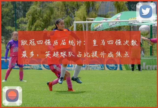 欧冠四强历届统计:皇马四强次数最多,英超球队占比提升成焦点